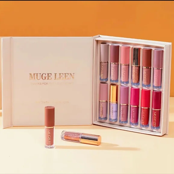 12-Piece Long Lasting, No Fading, Velvet Matte Lip Gloss Set With Box. - Picture 4 of 6